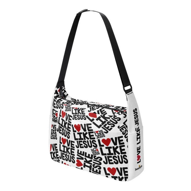 Printed + Embroidered Journey Computer Shoulder Bag - Image 3