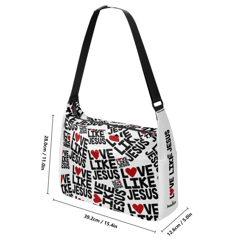 Printed + Embroidered Journey Computer Shoulder Bag - Image 5