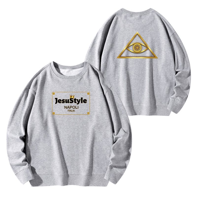 Front & Back Printing Adult Cotton Sweatershirt