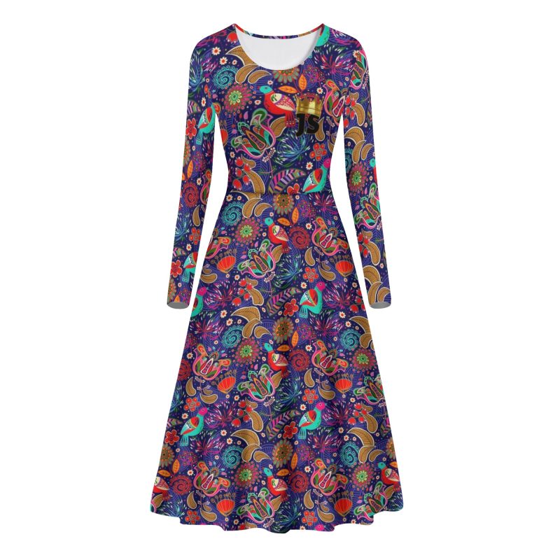 Women's Long Sleeve Dance Dress - Image 3