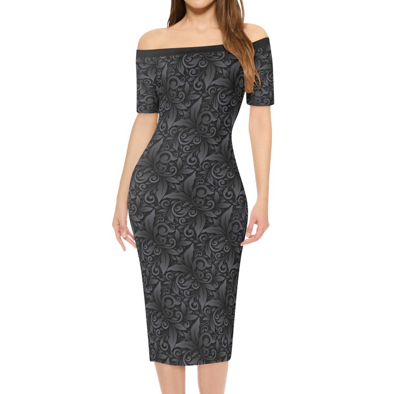 Women's Off The Shoulder Office Lady Dress