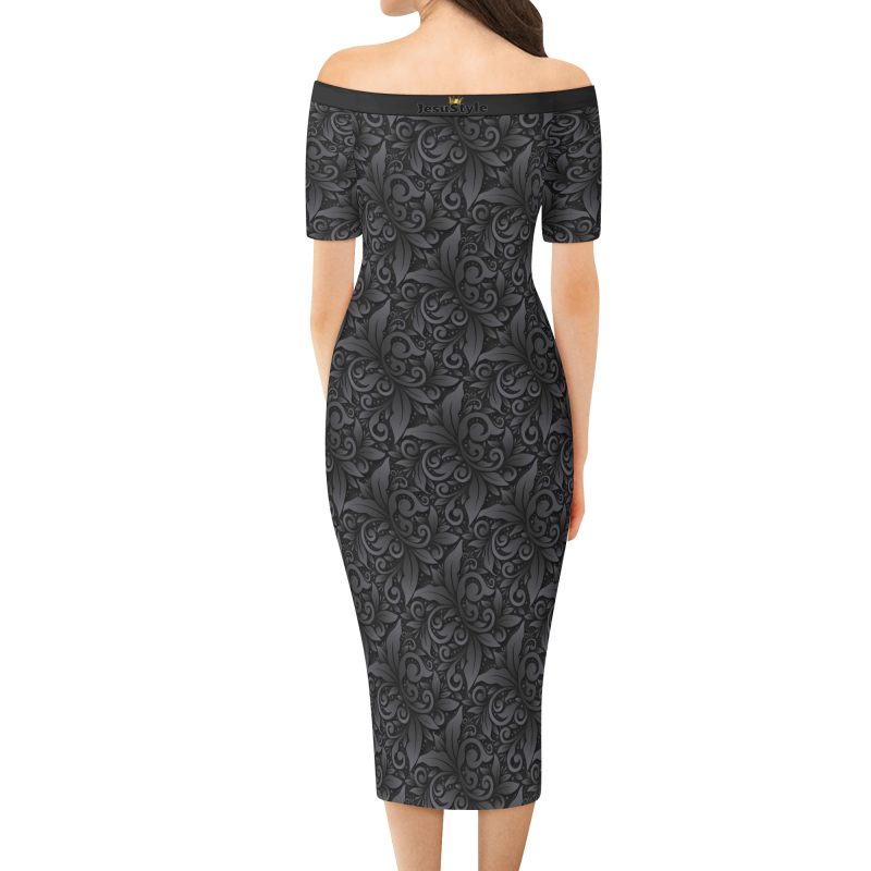 Women's Off The Shoulder Office Lady Dress - Image 2