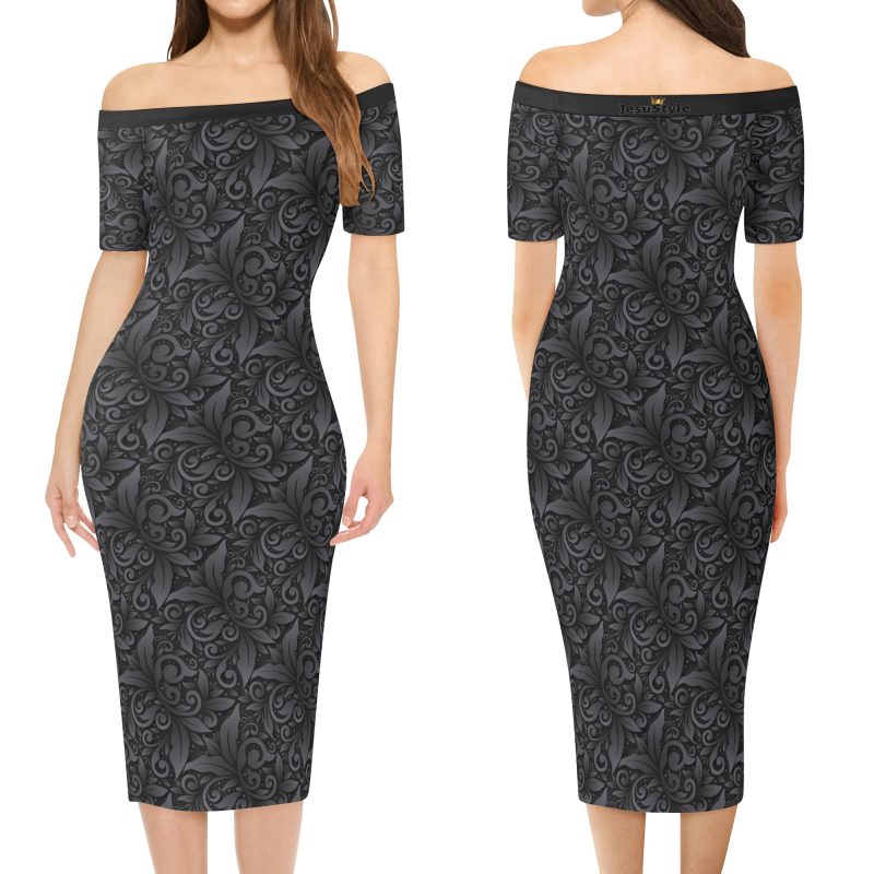 Women's Off The Shoulder Office Lady Dress - Image 3