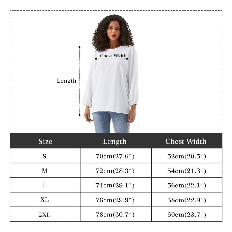 Women's Long-Sleeve Chiffon Blouse - Image 7