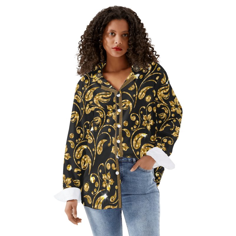 Women's Long Sleeve Button Down Shirt - Image 3